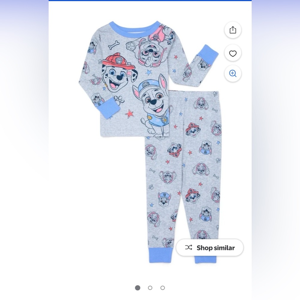 NWT Baby Toddler Kids Paw Patrol Gray Pajamas Set